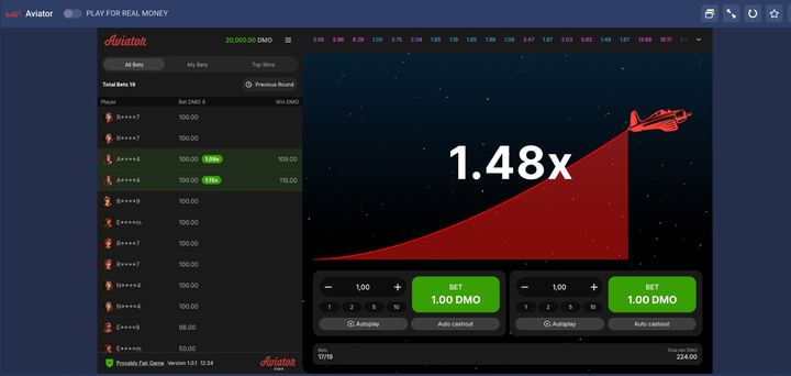 1xBet Aviator round in progress at a 1.48x multiplier