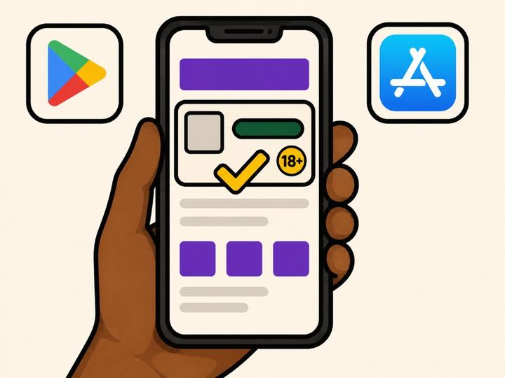 Checking a betting app's Google Play and App Store listing before installing