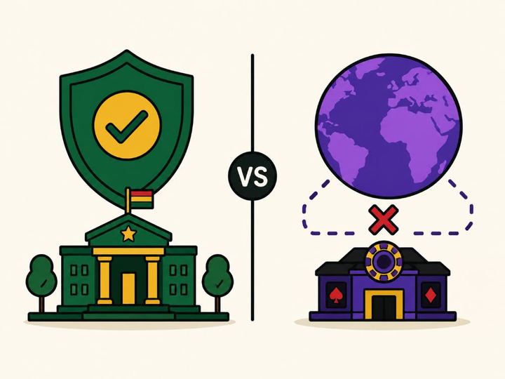 Licensed Ghana casinos versus offshore casinos